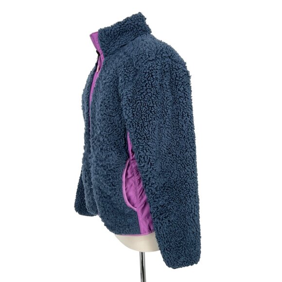 Mountain Hardwear Reversible Sherpa Fleece Womens Jacket Purple Blue Size Medium - Picture 16 of 16